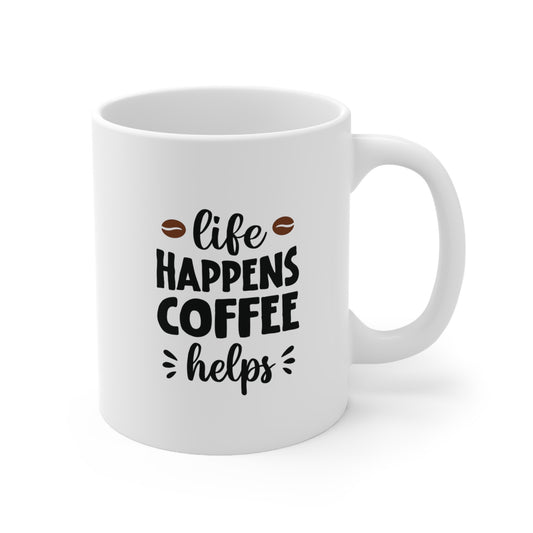 Life Happens, Coffee Helps mug